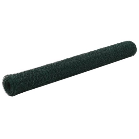Grüner PVC-beschichteter Hühnerstalldraht aus Stahl, 25 x 1,2 m von vidaXL, Zaunpaneele - Ref: Foro24-143266, Preis: 38,37 €,...