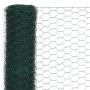 Alambrada de gallinero acero revestimiento PVC verde 25x1,2 m de vidaXL, Paneles de vallas - Ref: Foro24-143266, Precio: 37,6...