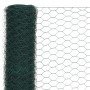 Grüner PVC-beschichteter Hühnerstalldraht aus Stahl, 25 x 1,2 m von vidaXL, Zaunpaneele - Ref: Foro24-143266, Preis: 38,37 €,...