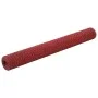 Steel chicken wire with red PVC coating 25x1.2 m by vidaXL, fence panels - Ref: Foro24-143317, Price: 45,71 €, Discount: %