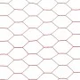Steel chicken wire with red PVC coating 25x1.2 m by vidaXL, fence panels - Ref: Foro24-143317, Price: 45,71 €, Discount: %
