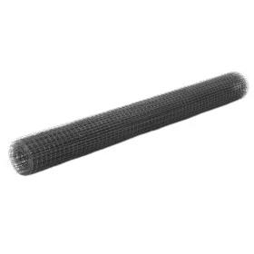 Steel chicken wire with gray PVC coating 25x1.5 m by vidaXL, fence panels - Ref: Foro24-143656, Price: 86,08 €, Discount: %