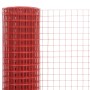 Stahlhühnerdraht mit roter PVC-Beschichtung 10x1,5 m von vidaXL, Zaunpaneele - Ref: Foro24-143671, Preis: 34,98 €, Rabatt: %