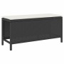Conjunto de Comedor de Jardín Negro Poliratán