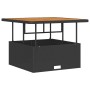 Conjunto de Comedor de Jardín Negro Poliratán