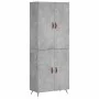 Aparador alto madera contrachapada gris hormigón 69,5x34x180 cm by vidaXL, Sideboards - Ref: Foro24-3195655, Price: 150,31 €,...