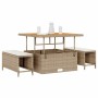 Conjunto de Comedor de Jardín Beige Poliratán