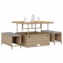 Conjunto de Comedor de Jardín Beige Poliratán