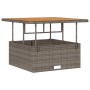 Conjunto de Comedor de Jardín Gris Poliratán