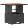 Conjunto de Comedor de Jardín Negro Poliratán