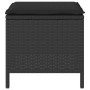 Conjunto de Comedor de Jardín Negro Poliratán