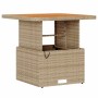 Conjunto de Comedor de Jardín Beige Poliratán