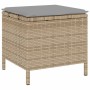Conjunto de Comedor de Jardín Beige Poliratán