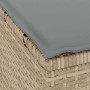 Conjunto de Comedor de Jardín Beige Poliratán