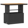 Conjunto de Comedor de Jardín Negro Poliratán
