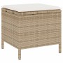 Conjunto de Comedor de Jardín Beige Poliratán