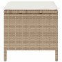 Conjunto de Comedor de Jardín Beige Poliratán