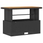 Conjunto de Comedor de Jardín Negro Poliratán