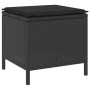 Conjunto de Comedor de Jardín Negro Poliratán
