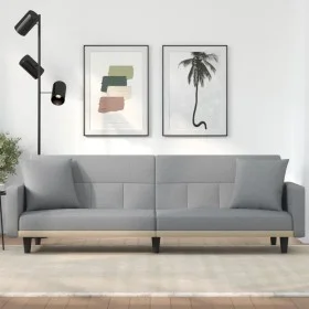 Schlafsofa mit Kissen, helles graues Stoff von vidaXL, Sofas - Ref: Foro24-351875, Preis: 293,82 €, Rabatt: %