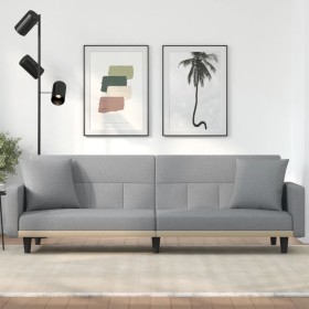Sofá cama con cojines tela gris claro by vidaXL, Sofas - Ref: Foro24-351875, Price: 299,40 €, Discount: %