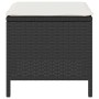 Conjunto de Comedor de Jardín Negro Poliratán