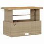Conjunto de Comedor de Jardín Beige Poliratán