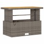 Conjunto de Comedor de Jardín Gris Poliratán
