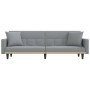 Sofá cama con cojines tela gris claro by vidaXL, Sofas - Ref: Foro24-351875, Price: 299,40 €, Discount: %