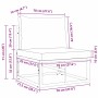 Muebles de Exterior con cojín con almohada Negro Aluminio
