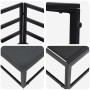 Muebles de Exterior con cojín con almohada Negro Aluminio