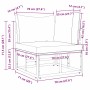 Muebles de Exterior con cojín con almohada Negro Aluminio