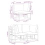 Muebles de Exterior con cojín con almohada Negro Aluminio