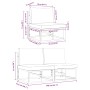 Muebles de Exterior con cojín con almohada Negro Aluminio