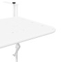 Mesa Colgante de Balcón Blanco 60 x 39 x 65 cm Acero