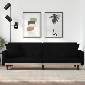 Schlafsofa mit schwarzen Stoffkissen von vidaXL, Sofas - Ref: Foro24-351877, Preis: 304,92 €, Rabatt: %