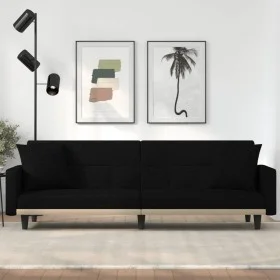 Sofa bed with black fabric cushions by vidaXL, Sofas - Ref: Foro24-351877, Price: 296,20 €, Discount: %