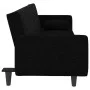 Sofá cama con cojines tela negro de vidaXL, Sofás - Ref: Foro24-351877, Precio: 296,20 €, Descuento: %
