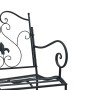 Banco de jardín Negro 104 x 54 x 93cm Acero