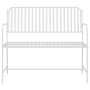 Banco de jardín Blanco 104 x 54 x 93cm Acero