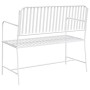 Banco de jardín Blanco 104 x 54 x 93cm Acero