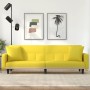 Sofa bed with light yellow fabric cushions by vidaXL, Sofas - Ref: Foro24-351879, Price: 266,59 €, Discount: %