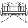 Banco de jardín Negro 104 x 54 x 93cm Acero