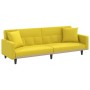Sofa bed with light yellow fabric cushions by vidaXL, Sofas - Ref: Foro24-351879, Price: 266,59 €, Discount: %