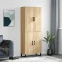 High oak-colored plywood sideboard 69.5x34x180 cm by vidaXL, Sideboards - Ref: Foro24-3195702, Price: 156,76 €, Discount: %