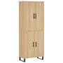Aparador alto madera contrachapada color roble 69,5x34x180 cm de vidaXL, Aparadores - Ref: Foro24-3195702, Precio: 158,93 €, ...
