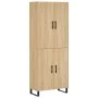 High oak-colored plywood sideboard 69.5x34x180 cm by vidaXL, Sideboards - Ref: Foro24-3195702, Price: 156,76 €, Discount: %