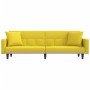 Sofá cama con cojines tela amarillo claro de vidaXL, Sofás - Ref: Foro24-351879, Precio: 266,45 €