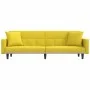 Sofa bed with light yellow fabric cushions by vidaXL, Sofas - Ref: Foro24-351879, Price: 261,92 €, Discount: %