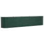 Arriate elevado Verde 400 x 80 x 81 cm Acero en Maceteros y jardineras | Comprar online en Foro24